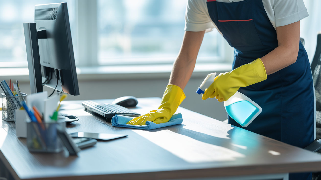 Professional office desk cleaning services in Alberta