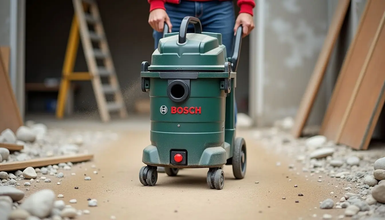 HEPA vacuum dust extraction for construction site cleaning